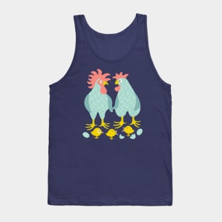 FAMILY FARM Cute Chicken Love Togetherness with Baby Chicks - UnBlink Studio by Jackie Tahara Tank Top